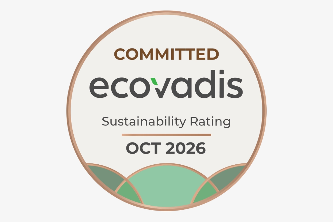 Badge d'EcoVadis indiquant que BSI Software est « committed » dans ses efforts de durabilité.