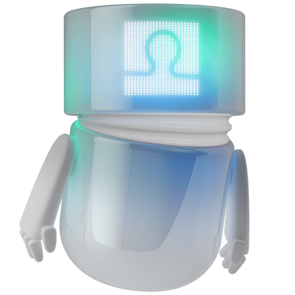 3D-Visualisierung des BSI Agent, eines intelligenten AI Agent für die Orchestrierung von AI-Assistenten wie Claude, ChatGPT oder Gemini. Die futuristische Figur vermittelt Anfragen nahtlos an die passenden AI Agents in der BSI Customer Suite und optimiert so Prozesse im Customer Relationship Management.