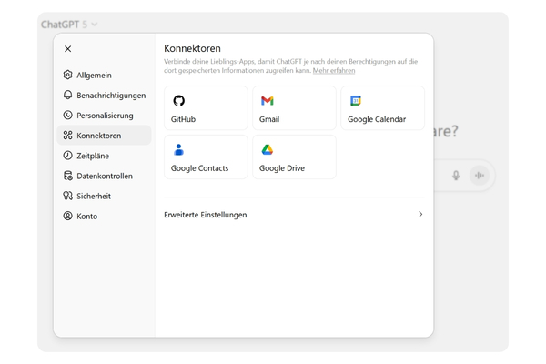 Konnektoren für ChatGPT